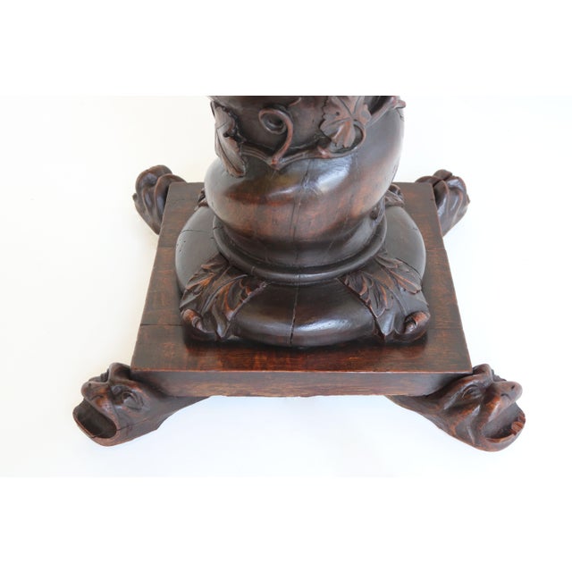Antique French Oak Pedestal, 1860 For Sale - Image 3 of 11