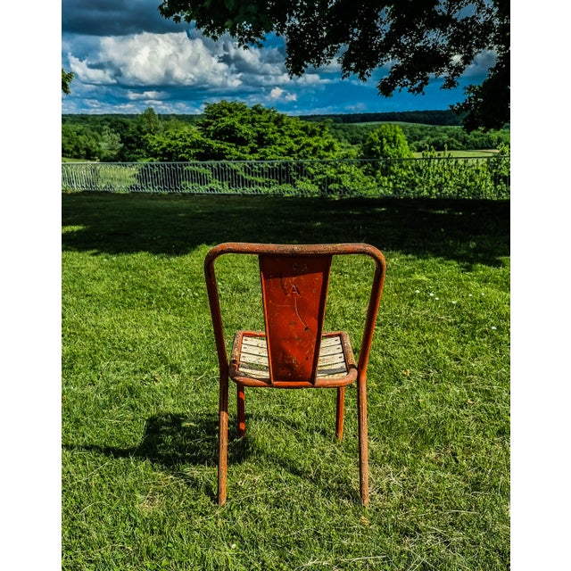 Metal Model T4 Chairs from Tolix, Set of 8 For Sale - Image 7 of 9