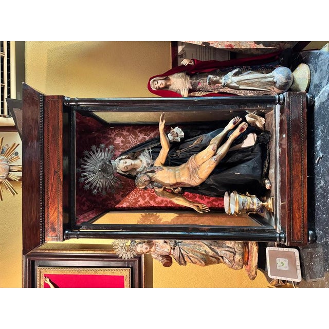 Recumbent Christ and Our Lady of Sorrows, 17th Century and 19th Century For Sale - Image 4 of 9