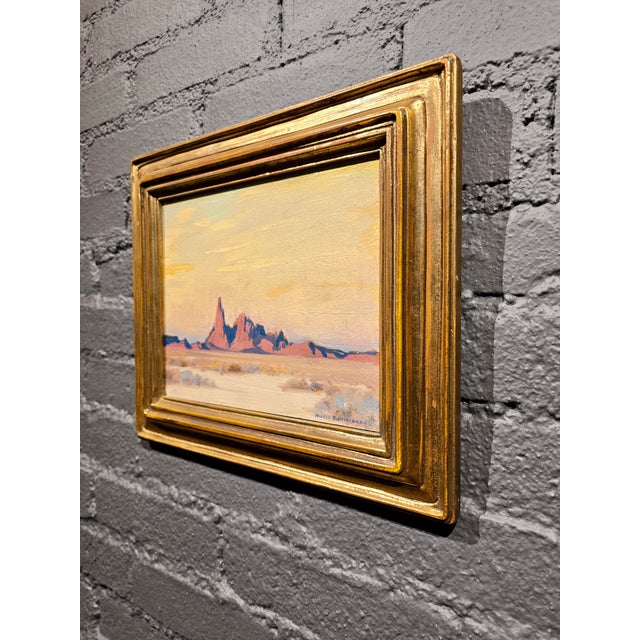 Alfred Richard Mitchell-Desert Landscape With Mountains -1930s Oil Painting For Sale - Image 11 of 12