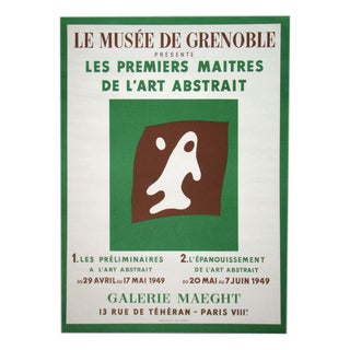 Original Eyes and Nose Exhibition Poster by Jean Hans Arp, 1949 For Sale