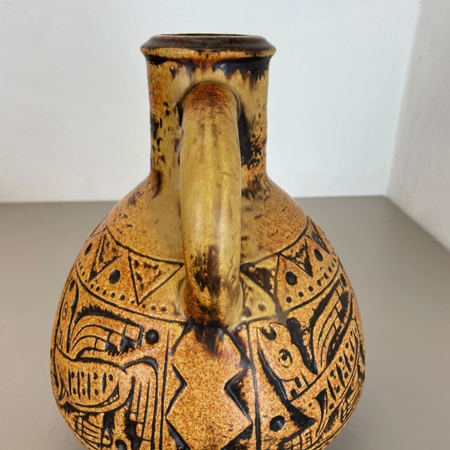 Pottery Fat Lava Maya Tiki Vase from Jasba Ceramics, Germany, 1970s For Sale - Image 10 of 18