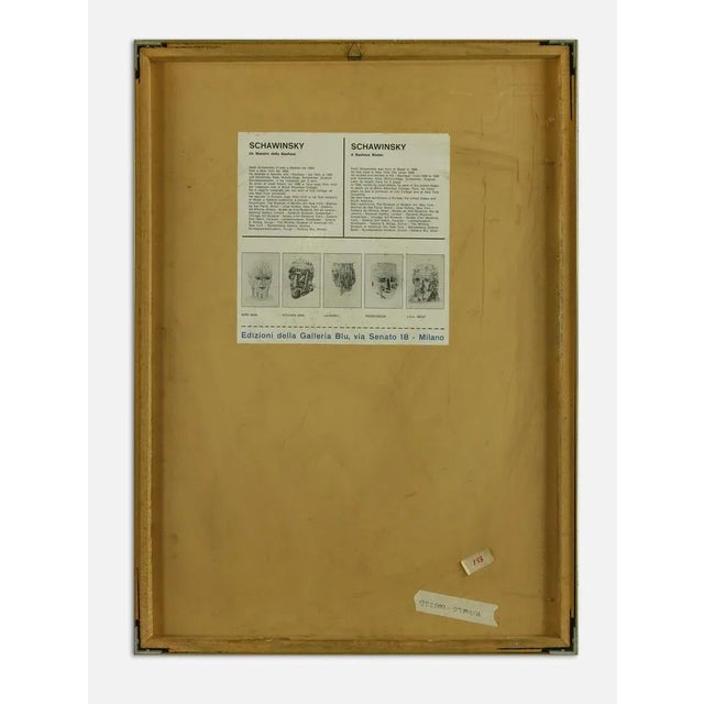 Alexander Schawinsky, Bird Man, 1943, Mixed Media, Framed For Sale - Image 4 of 5