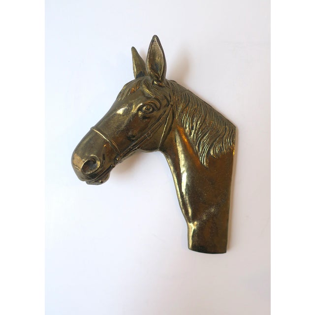 Metal Horse Head Bust Wall Sculptures, Pair, Circa Mid-20th Century For Sale - Image 7 of 10