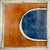 Original Encaustic Collage Paintings by Gina Cochran - Trio in Orange and Blue For Sale - Image 4 of 7