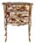 1990s Authentic Made in Italy Bombe Commode - Distressed Painted 3 Drawer Nightstand, Vintage Italian Florentine Accent Chest, Gilt Table 28" For Sale