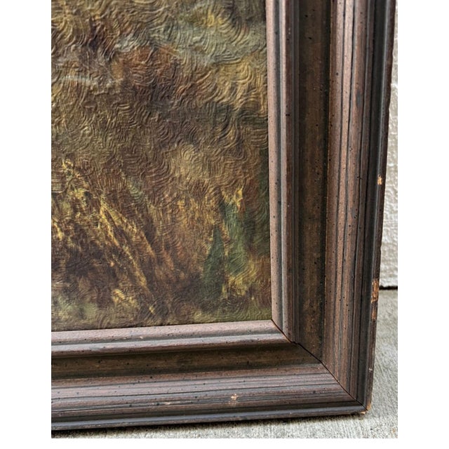 Early 20th Century Framed Western Cowboy Painting, Signed For Sale - Image 11 of 13
