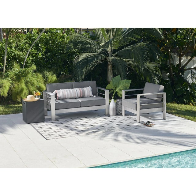 Ivory Momeni Contemporary Indoor/Outdoor Riviera Classic Rug in Ivory, 2'7" x 7'6" Runner For Sale - Image 8 of 10