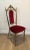 1940s Neoclassical Style Brass and Red Velvet Chairs in the Style of Maison Jansen - Set of 4 For Sale - Image 6 of 13