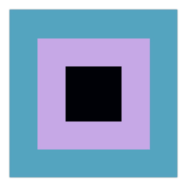 Contemporary Abstract Acrylic on Stretched Canvas Painting "Orb (Blue and Violet)" by Brent Hallard For Sale
