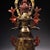 Metal Vintage Gilt Bronze Seated Buddha, High Relief Carving With Flanking Vines For Sale - Image 7 of 10