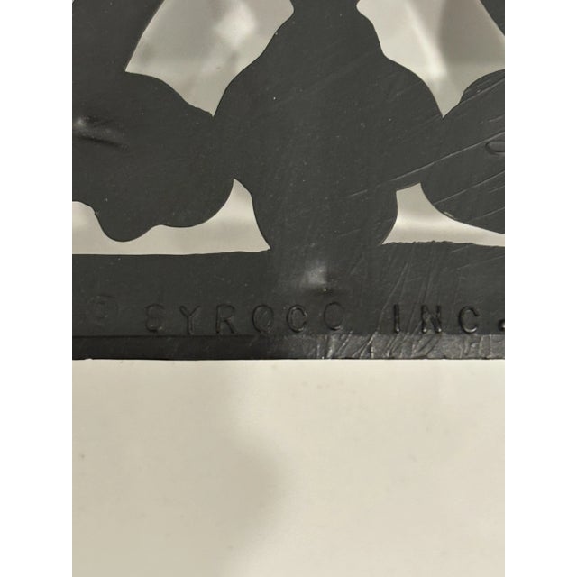 Glass Mid Century Syroco 1964 Floral Design Mirror For Sale - Image 7 of 10