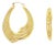 Polished Wave Style Hoops 14k Yellow Gold, 2 Pieces For Sale