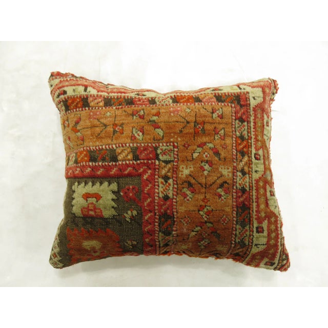 Mid-Century Modern Mid 20th Century Angora Oushak Rug Pillow For Sale - Image 3 of 3