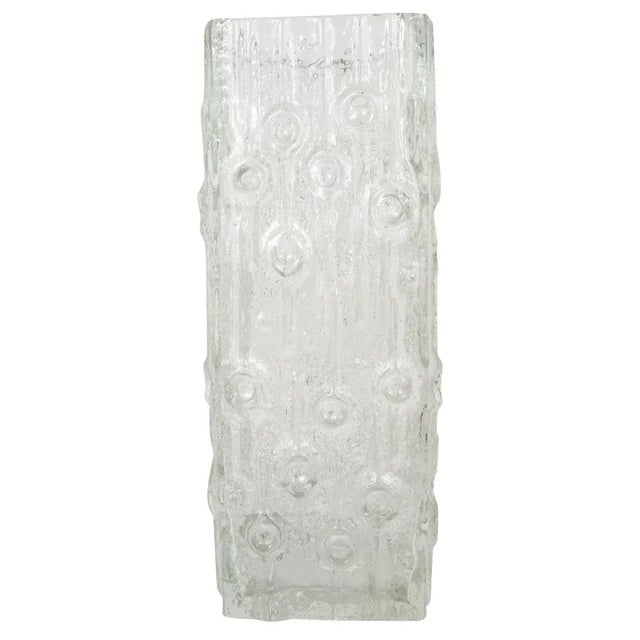 Large German Modern Ice Glass Vase from Peill & Putzler, 1970s For Sale - Image 11 of 11