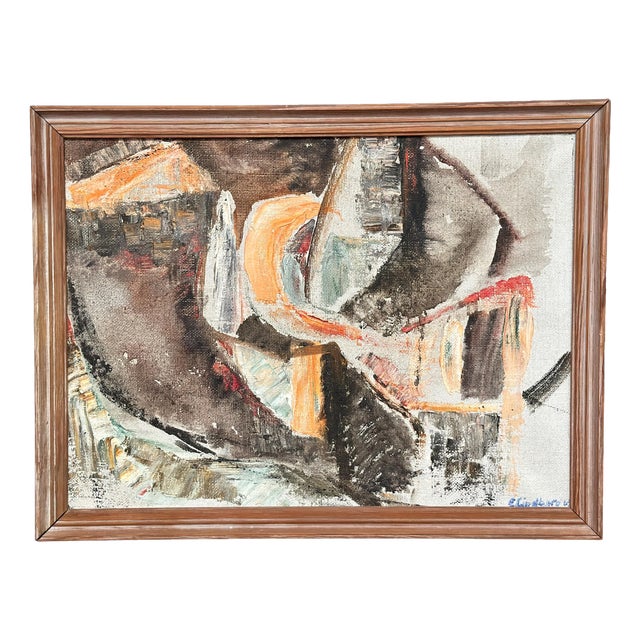 Eivor Lindberg, Abstract Composition, 1967, Oil on Canvas, Framed For Sale