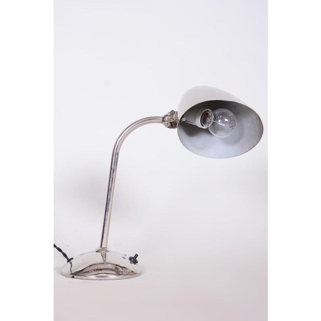 Metal Art Deco Table Lamp by Franta Anýž for Napako, 1930s For Sale - Image 7 of 16