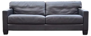 Vintage Swiss DS 17 Black Leather Sofa from de Sede, 1990s