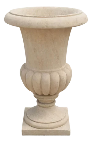 1920's India Antique Outdoor Sandstone Urn Planter