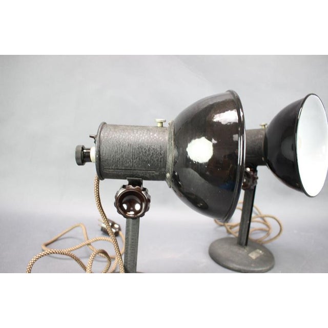Industrial Adjustable Desk Lamps, Former Czechoslovakia, 1955, Set of 2 For Sale - Image 14 of 18