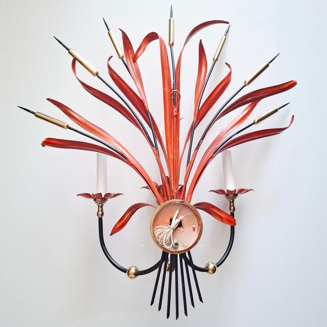 Large Wall Lamps in the style of Hans Kögl for Maison Baguès, 1960s, Set of 2 For Sale - Image 17 of 18