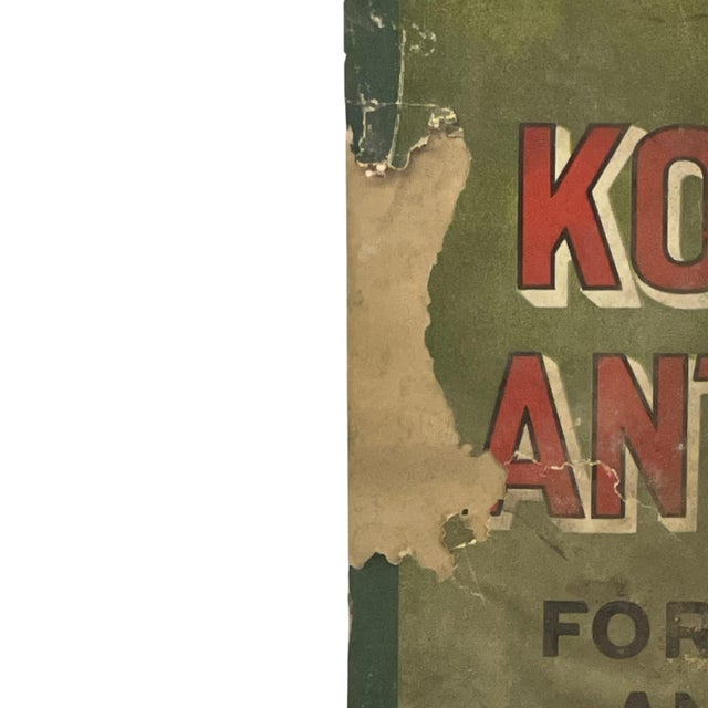 1970s Vintage Kohler Antidote Advertising Sign, Baltimore Medicine Pharmacy Display. For Sale - Image 5 of 10