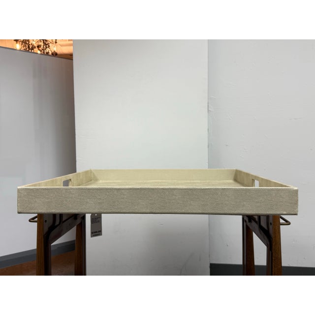 2010s Contemporary Faux Shagreen Serving Tray For Sale - Image 5 of 12