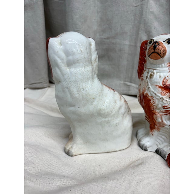 Staffordshire Pair of Staffordshire Dogs For Sale - Image 4 of 5