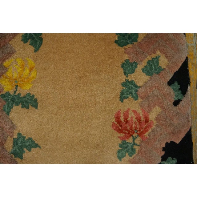 Beige 1920s Beige Floral Antique Chinese Art Deco Rug 2' X 3'10'' by Nichols Workshop Wool Knotted Carpet For Sale - Image 8 of 9
