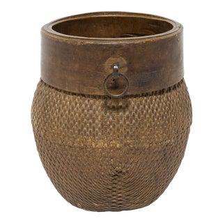 1900 Chinese Woven River Basket For Sale