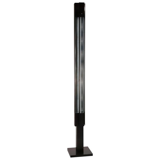 Black Mid-Century Modern Black Large Signal Column Floor Lamp by Serge Mouille For Sale - Image 8 of 8