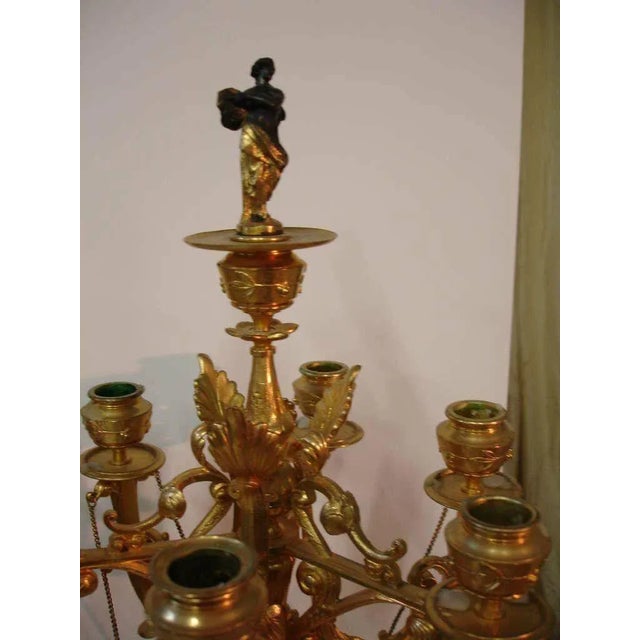 Palatial French Gilt Bronze Candelabra with Musician Snuffers, circa 1830 - a Pair For Sale In West Palm - Image 6 of 7