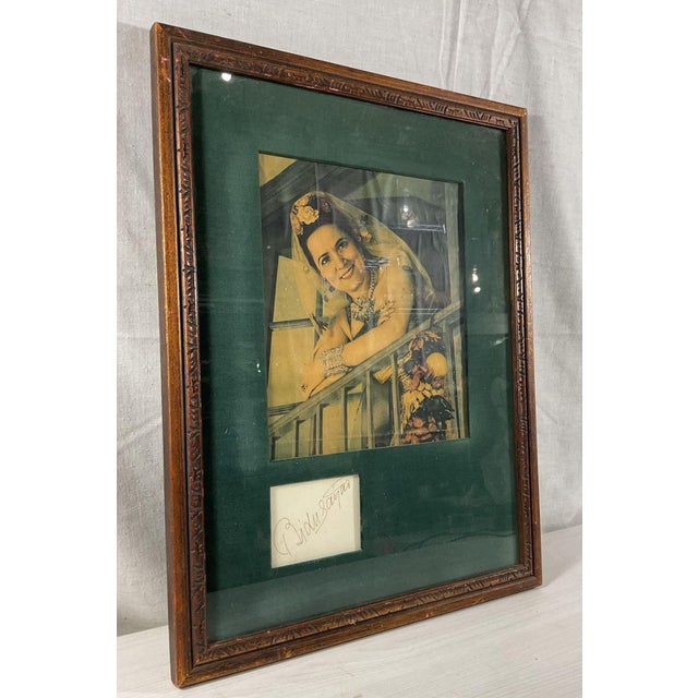 1960s Vintage Bidu Sayão Met Opera Framed Autograph & Photo - La Traviata For Sale - Image 5 of 7
