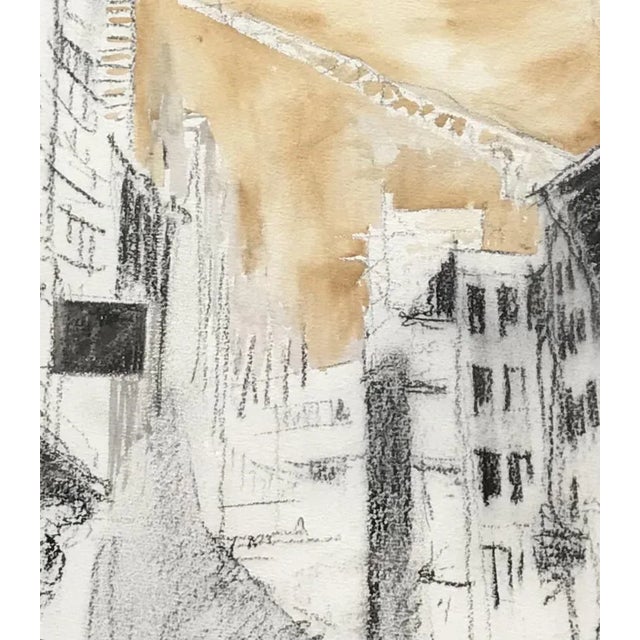Pierre Duc, Ruelle Animée, 1980, Watercolor & Pastel on Paper, Framed For Sale - Image 3 of 8