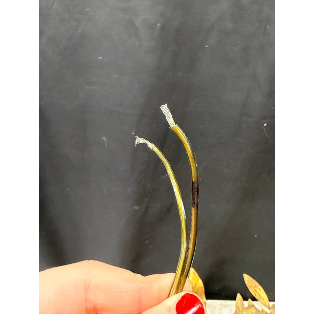 Antique French Chandelier With Gold Leaves and Branches in Old Gilding For Sale - Image 14 of 14