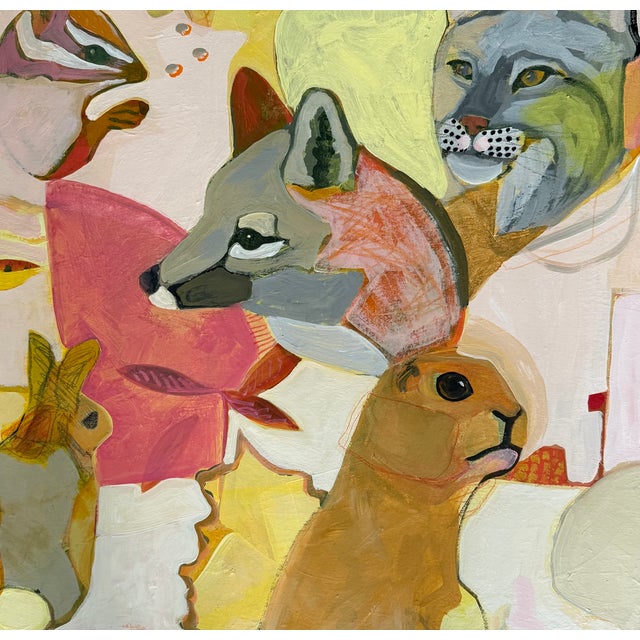 “The Company One Keeps” a Fun Animal Painting by LWren Walraven For Sale - Image 9 of 9