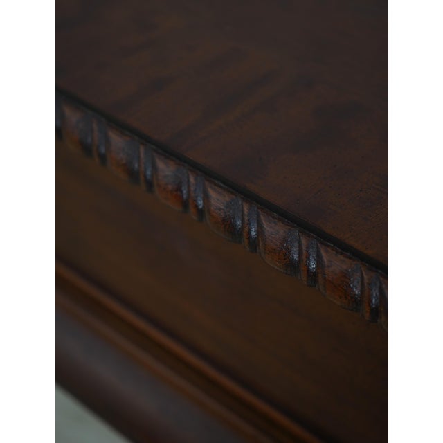 Century Queen Anne Mahogany Banded Two Drawer Console Table For Sale - Image 13 of 17