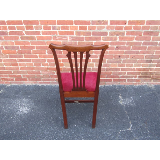 Set 4 Antique English Mahogany Georgian Dining Chairs 1860s For Sale - Image 10 of 11
