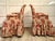 Pair of Vintage Skirted Swan Arm Chairs With Red Embroidered Textile For Sale - Image 14 of 15