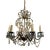 Bronze Finish Iron Scroll Crystal Swag Chandelier With Bronze Finish Canopy For Sale