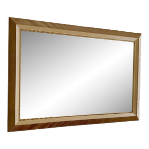 Light Golden Solid Wood Mirror Park Avenue