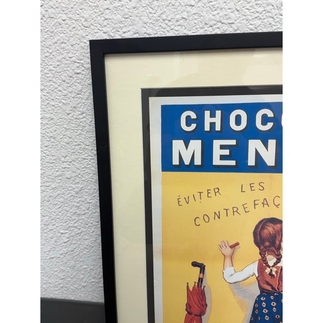 1990s Framed Chocolat Menier Advertising Print For Sale - Image 5 of 12