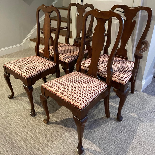 Henkel Harris Queen Anne Dining Chairs Set of 4 Chairish