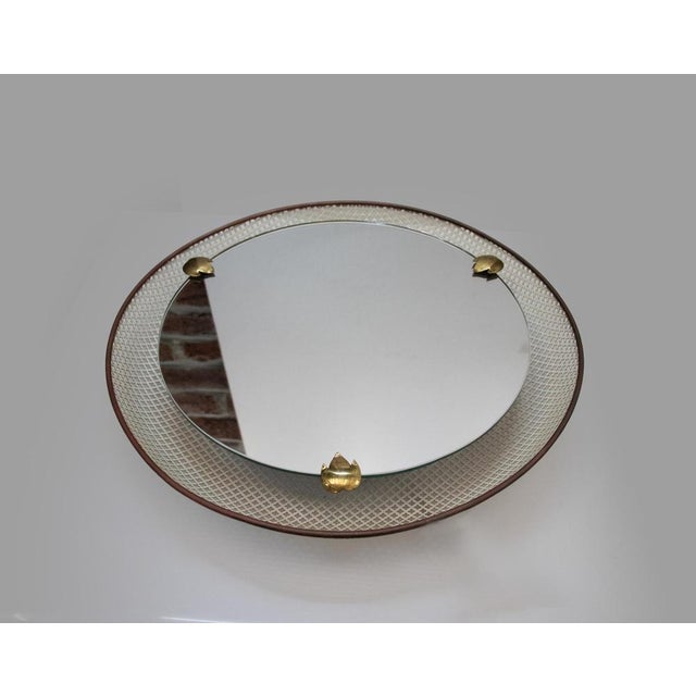 Illuminated Mirror in the style of Mathieu Mategot, France, 1950s For Sale - Image 6 of 11