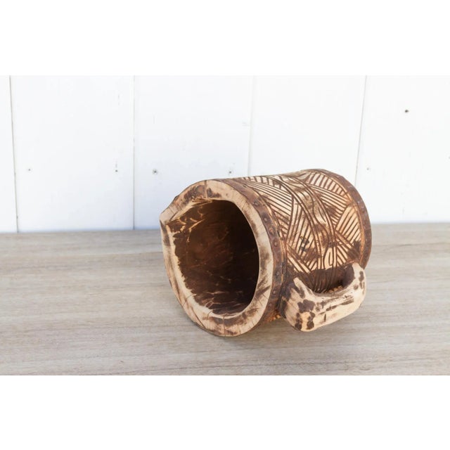 1950s Himachal Carved Vessel-Masi For Sale - Image 5 of 9