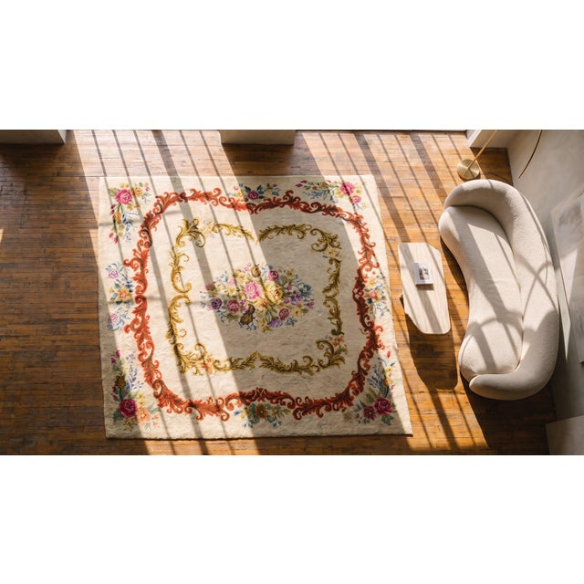 1930s American Hooked Rug ( 9' x 11'8" - 275 x 355 cm ) For Sale - Image 13 of 13