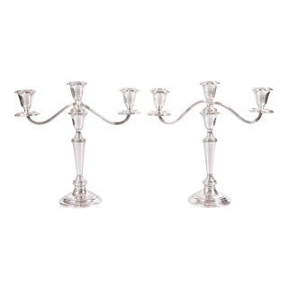 Gorham Sterling Silver Candelabras - a Pair For Sale
