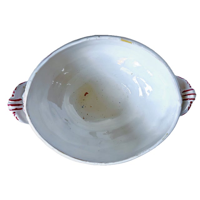 Early 20th Century Vintage Handpainted Fruit & Floral Lidded Tureen For Sale - Image 5 of 12
