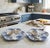 Blue Pair of Italian Les Ottomans Hand-Painted Blue Coral Oyster Plates For Sale - Image 8 of 11