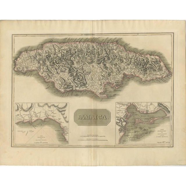Jamaica Map by John Thomson, Kingston & Port Royal Harbors, 1817 For Sale - Image 11 of 11
